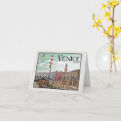 Venetië - Grote Kanaal en Brug Rialto Kaart (Gele Bloem)