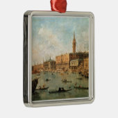 Venetië: Het Dogepaleis en de Molo van de Ba Metalen Ornament (Rechts)