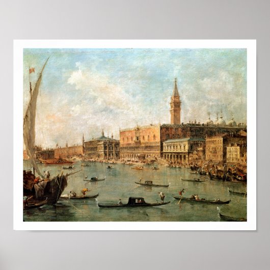 Venetië: Het paleis van de Doge en de Molo van de  Poster (Voorkant)