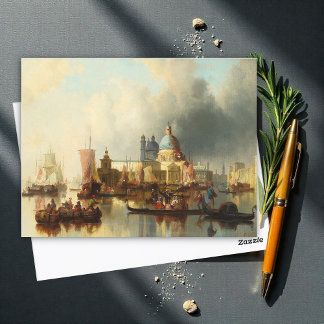 Venetië - Hustle en Bustle Briefkaart