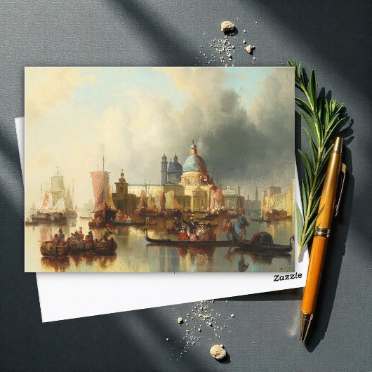 Venetië - Hustle en Bustle Briefkaart