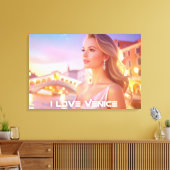 VENETIE - IK HOU VAN VENETIE - CANVAS AFDRUK (Insitu (Woonkamer))
