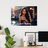 VENETIE - IK HOU VAN VENETIE POSTER (Thuiskantoor)