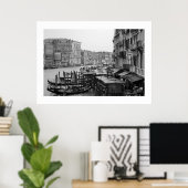 Venetië in B&W Poster (Thuiskantoor)