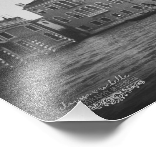 Venetië in zwart-wit foto afdruk (Hoek)