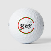 *~* Venetië Italiaans Italië Venetiaans Masker Roo Golfballen (Voorkant)
