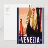 Venetië Italiaans Poster Briefkaart (Voorkant / Achterkant)