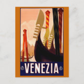 "Venetië"  Italiaanse reisposter Briefkaart (Voorkant)