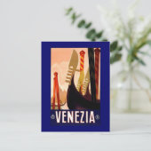 "Venetië" Italiaanse reisposter Briefkaart (Staand voorkant)