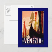 "Venetië" Italiaanse reisposter Briefkaart (Voorkant / Achterkant)