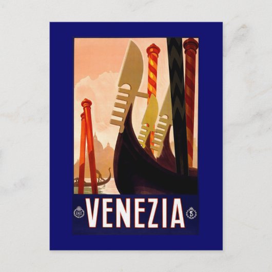 "Venetië" Italiaanse reisposter Briefkaart (Voorkant)