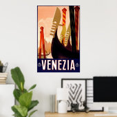 "Venetië"  Italiaanse reisposter Poster (Thuiskantoor)