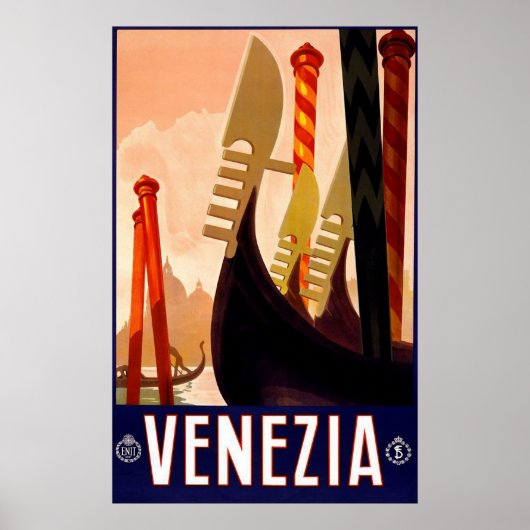 "Venetië"  Italiaanse reisposter Poster (Voorkant)