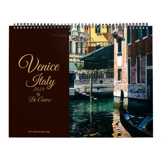 Venetië Italië 2024 Kalender door DeCaro (Hoes)