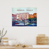 Venetië, Italië - Boats in Dorsoduro Poster (Keuken)