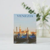 Venetië, Italië, briefkaart van het wijnjaar Venez (Staand voorkant)