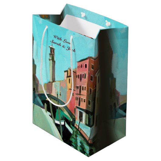 Venetië, Italië | Campo San Barnaba Medium Cadeauzakje (Achterkant Gekanteld)