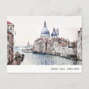 Venetië Italië Canals Waterverf Italiaans reizen Briefkaart