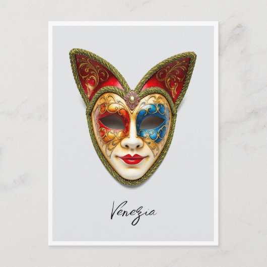 Venetië Italië Carnaval Gatto Masquerade Masker Briefkaart (Voorkant)
