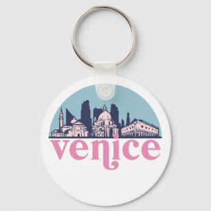 Venetië Italië  City Skyline Cityscape Art Sleutelhanger