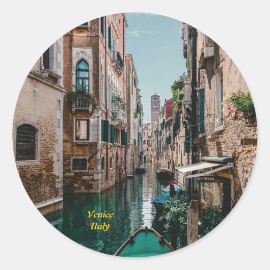 Venetië Italië De drijvende stad Ronde Sticker (Voorkant)