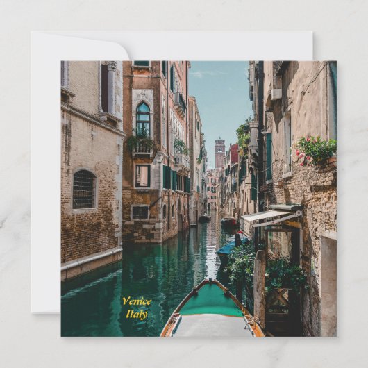 Venetië Italië De drijvende stad Save The Date (Voorkant)