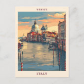 Venetië Italië Elegante Kunst Vintage Reizen Briefkaart (Voorkant)