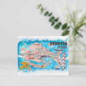 Venetië Italië Geïllustreerde Kaart  (Staand voorkant)