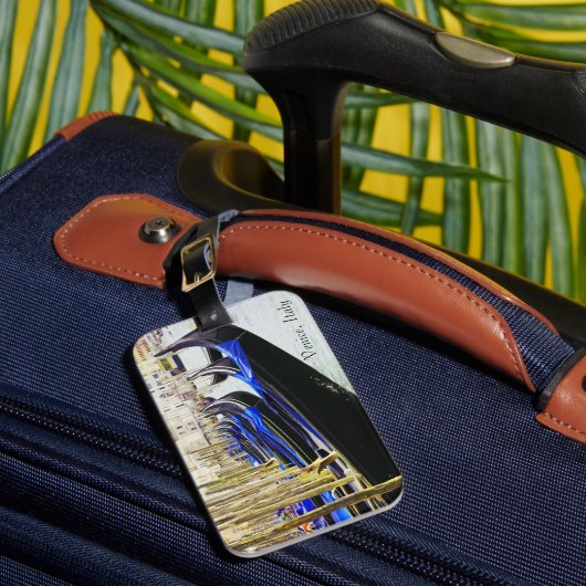 Venetië, Italië gondels in een Bagagelabel (Voorkant Insitu 1)