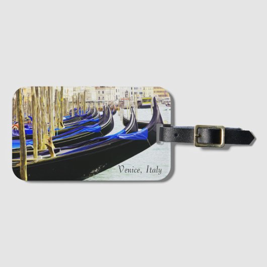 Venetië, Italië gondels in een Bagagelabel (Voorkant (horizontaal))