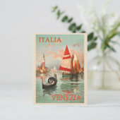 Venetië Italië Gondola Boat Travel Briefkaart (Staand voorkant)