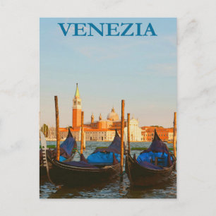 Venetië, Italië Gondola Boat Vintage Travel Briefk Briefkaart