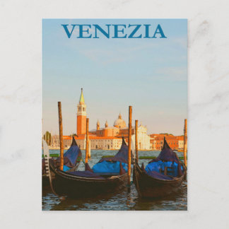Venetië, Italië Gondola Boat Vintage Travel Briefk Briefkaart