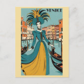  Venetië Italië Gondola Canal Carnaval Reizen Briefkaart (Voorkant)