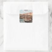 Venetië Italië Gondola City Canal Uitzicht Vierkante Sticker (Tas)