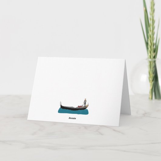 Venetië, Italië Gondola en Gondolier Birthday Kaart (Achterkant)