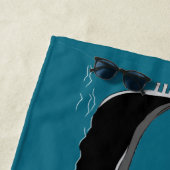 Venetië, Italië Gondola en Gondolier Blauwgroen Bl Strandlaken (In situ)