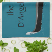 Venetië, Italië Gondola en Gondolier Blauwgroen Bl Theedoek (Gevouwen)