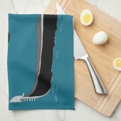 Venetië, Italië Gondola en Gondolier Blauwgroen Bl Theedoek (Quarter Fold)