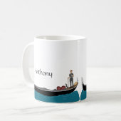 Venetië, Italië Gondola en Gondolier gepersonalise Koffiemok (Voorkant links)