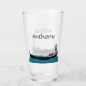 Venetië, Italië Gondola en Gondolier Glas (Achterkant)