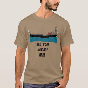 Venetië, Italië Gondola en Gondolier Italy T-Shir T-shirt