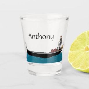 Venetië, Italië Gondola en Gondolier Travel Thmed Shot Glas