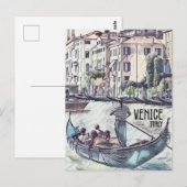 Venetië Italië Gondola stijl World Travel Briefkaart (Voorkant / Achterkant)