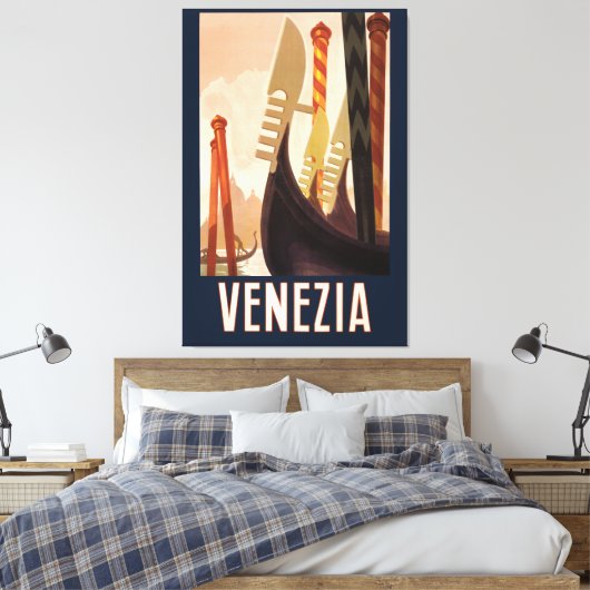 Venetië Italië Gondola Travel Canvas Afdruk (Insitu (Slaapkamer))