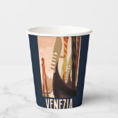  Venetië Italië Gondola Travel Papieren Bekers (Achterkant)