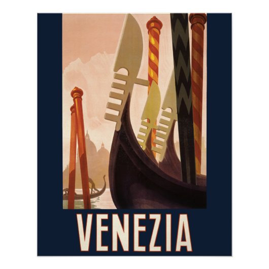  Venetië Italië Gondola Travel Perfect Poster (Voorkant)