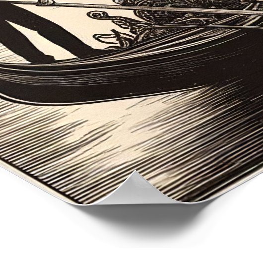  Venetië Italië Gondola Travel Poster (Hoek)