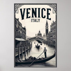  Venetië Italië Gondola Travel Poster