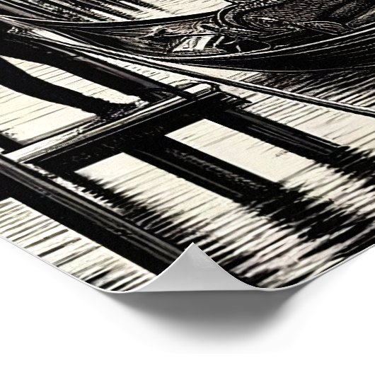  Venetië Italië Gondola Travel Poster (Hoek)